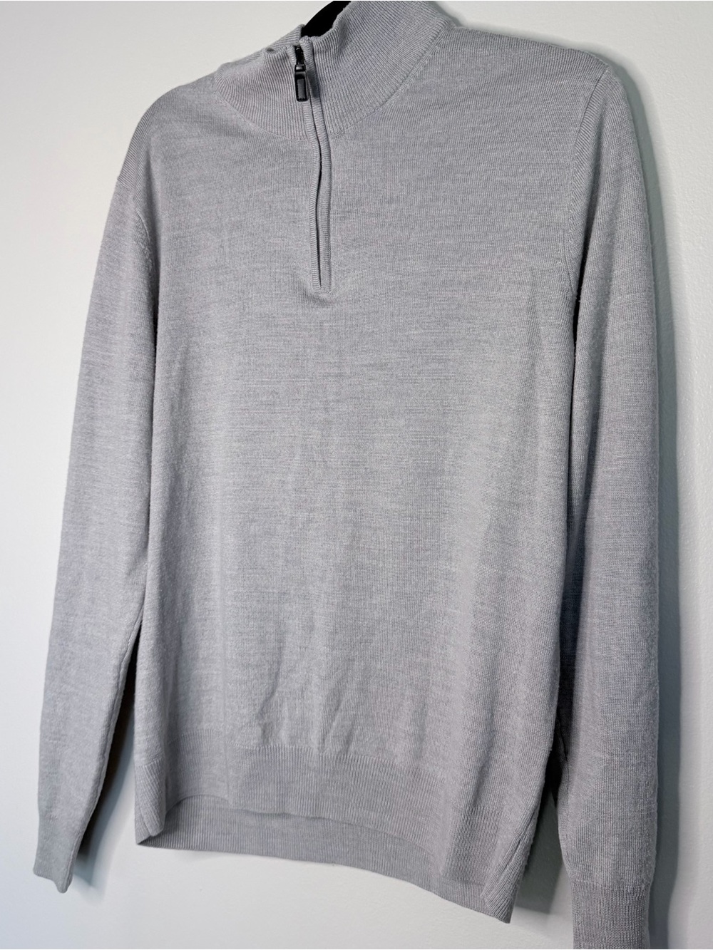Jos. A. Bank Light Gray Half-Zip Sweater
